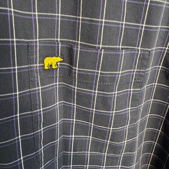 Jack Nicklaus Men's Long Sleeve Check Button Up Casual Dress Shirt Navy/Purple M - Picture 6 of 14